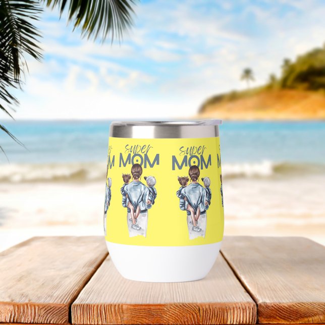 Super Mom Kaffee Tasse (Strand)
