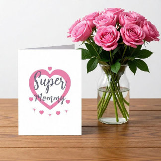 Super Mommy Personalized Best Mom Gift Card Karte