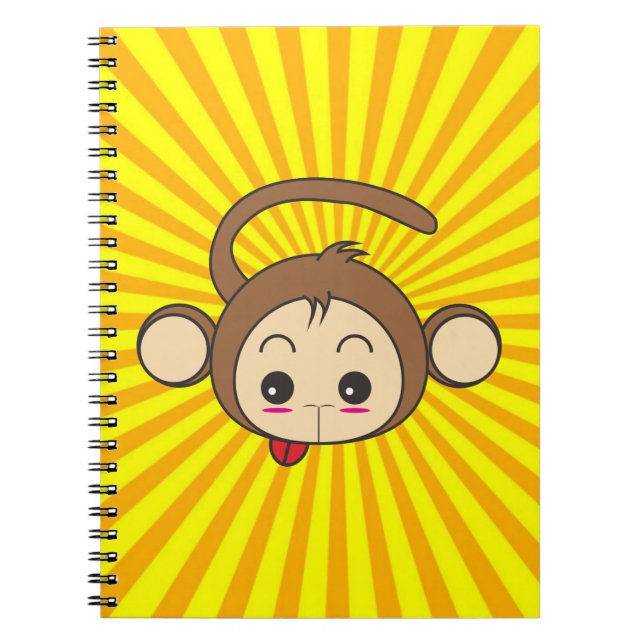 Super Monkey Gefecht auf Sonnenbrust Hintergrund Notizblock (Vorderseite)