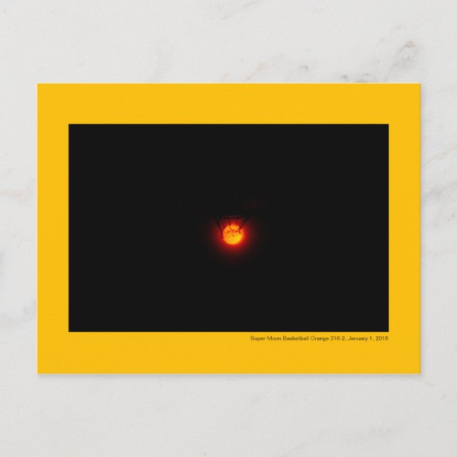 Super Moon Basketball Orange 316-2 Postkarte (Vorderseite)