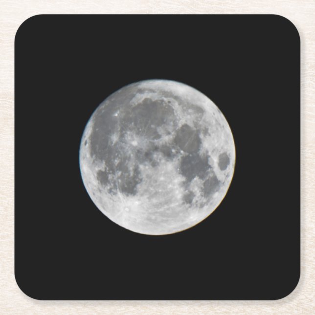 Super Moon | Mendota Heights Minnesota Rechteckiger Pappuntersetzer (Vorderseite)