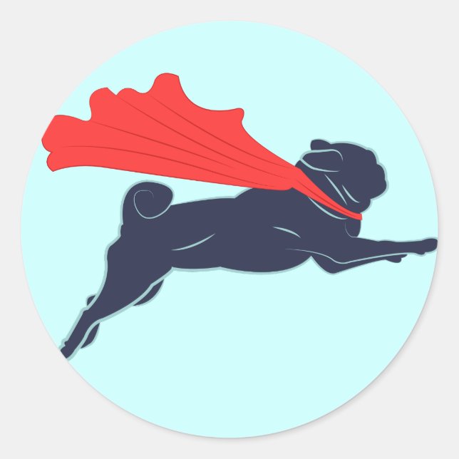 Super Mops Stickers (Vorderseite)