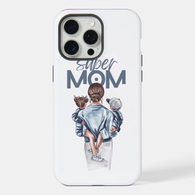 Super-Mutter iPhone 15 Pro Max Hülle (Rückseite)