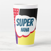 Super Nana Comic Cartoon mit Lila und gelb
