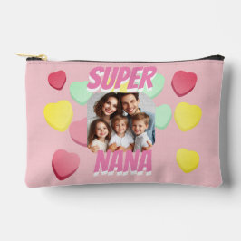 Super Nana Foto farbiges Herz | Muttertag Zubehörtasche