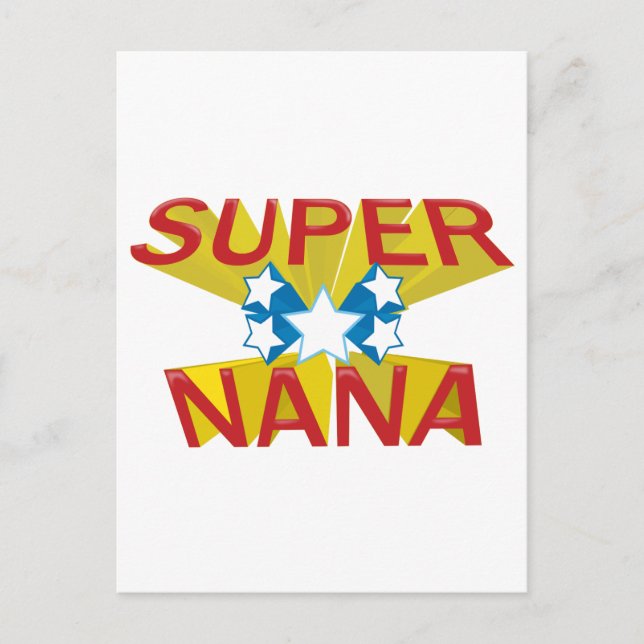 SUPER NANA POSTKARTE (Vorderseite)