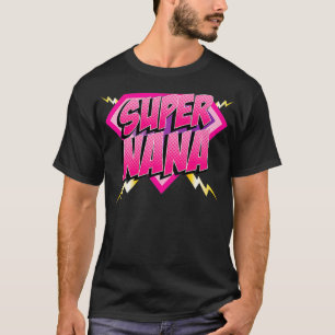 Super Nana Superhero Großmutter Comic Book Women  T-Shirt