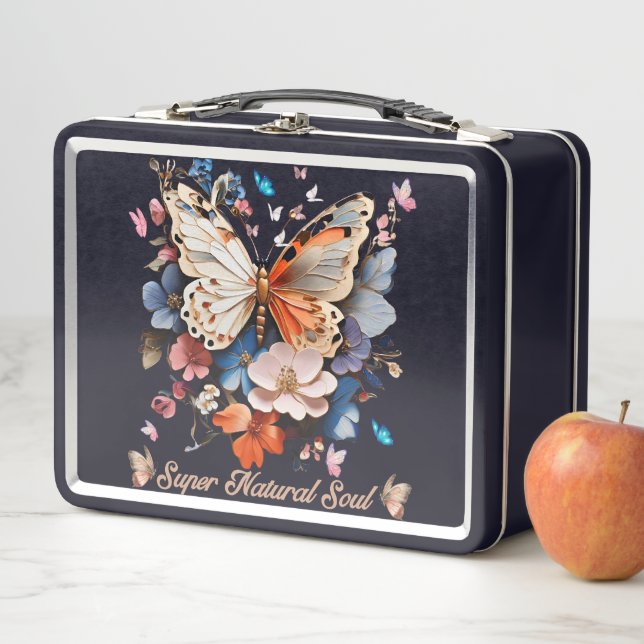 Super Natural Soul: Butterfly Garden Art Metall Brotdose (Beispiel)