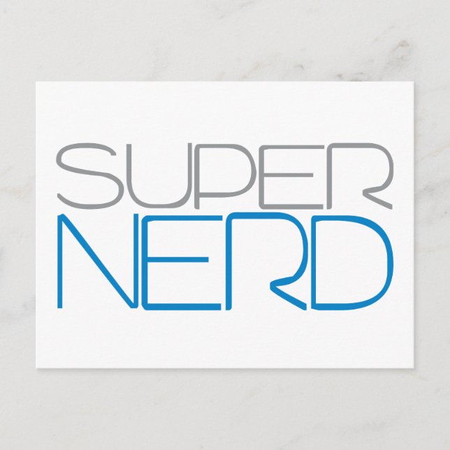 Super Nerd Postkarte (Vorderseite)