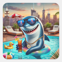 Super Niedlich Aries Shark Zodiac Sticker