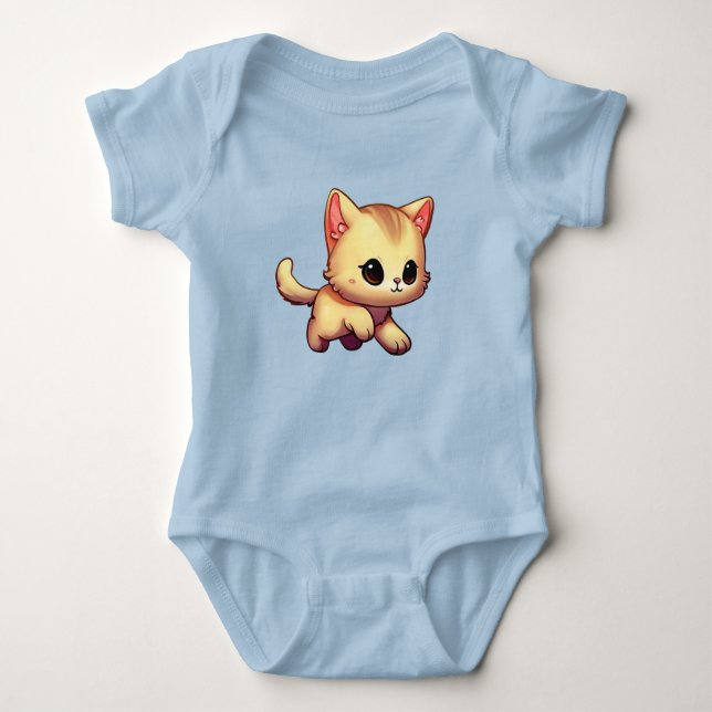 Super Niedlich Baby Kitten Cartoon Strampler (Vorderseite)