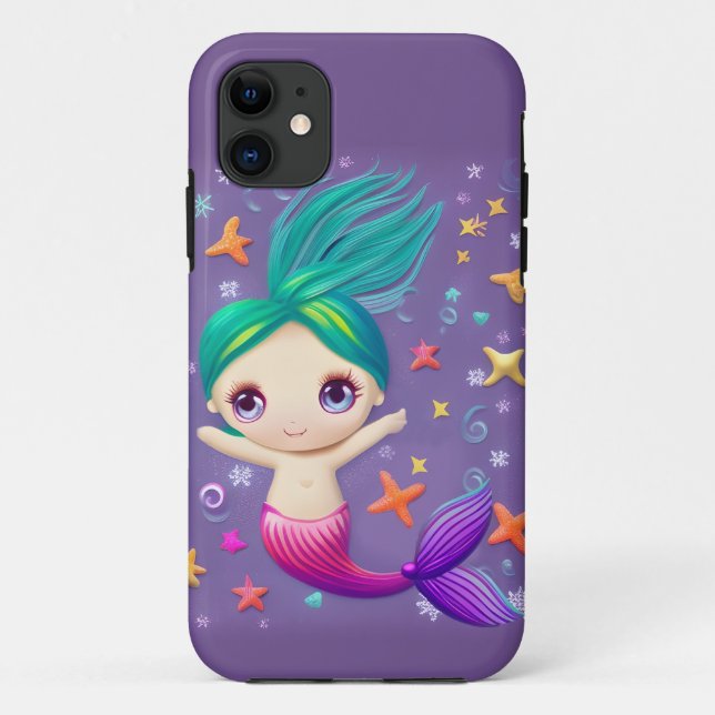 Super Niedlich Baby Mermaid Case-Mate iPhone Hülle (Rückseite)