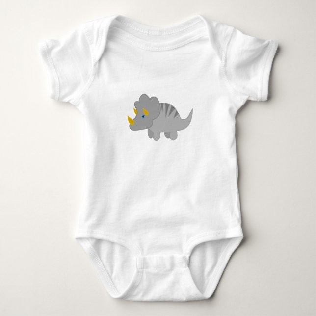 Super Niedlich Baby Rhino Baby Strampler (Vorderseite)