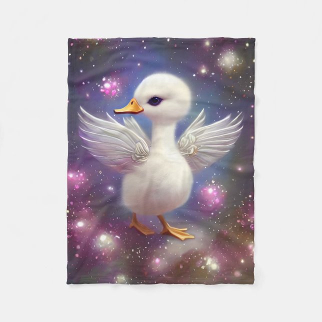 Super Niedlich Baby Swan Graphic Fleecedecke (Vorderseite)