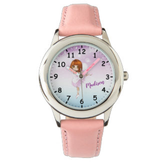 Super Niedlich Ballerina Personalisiert Kids Watch Armbanduhr
