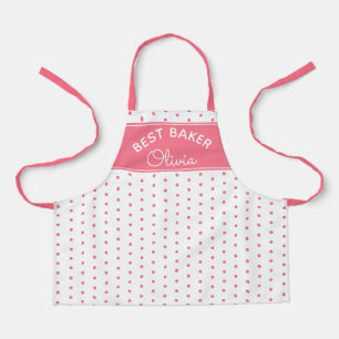 Super Niedlich Best Baker Pink Polka Dot Girly Bak Schürze