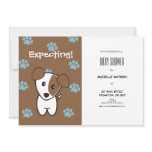 Super Niedlich Brown and Blue Terrier Baby Dusche