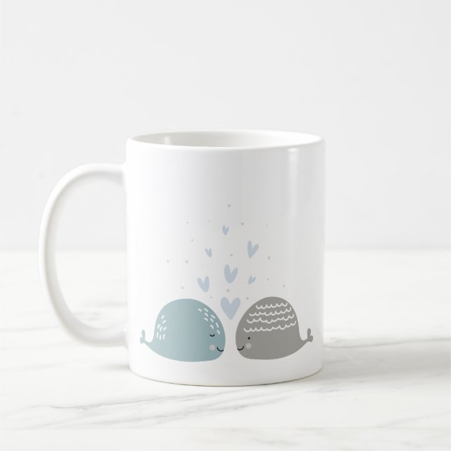 Super Niedlich Couple Dolphin Kaffeetasse (Links)