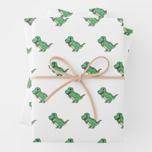 Super Niedlich Dinosaurier Geschenkpapier Set