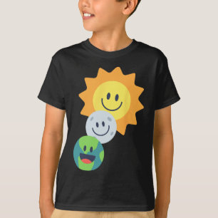 Super Niedlich Earth Moon Sun Solar Eclipse 2024 F T-Shirt