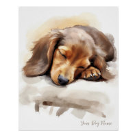 Super niedlich Engel schlafend Welpe Dackel Dog 00