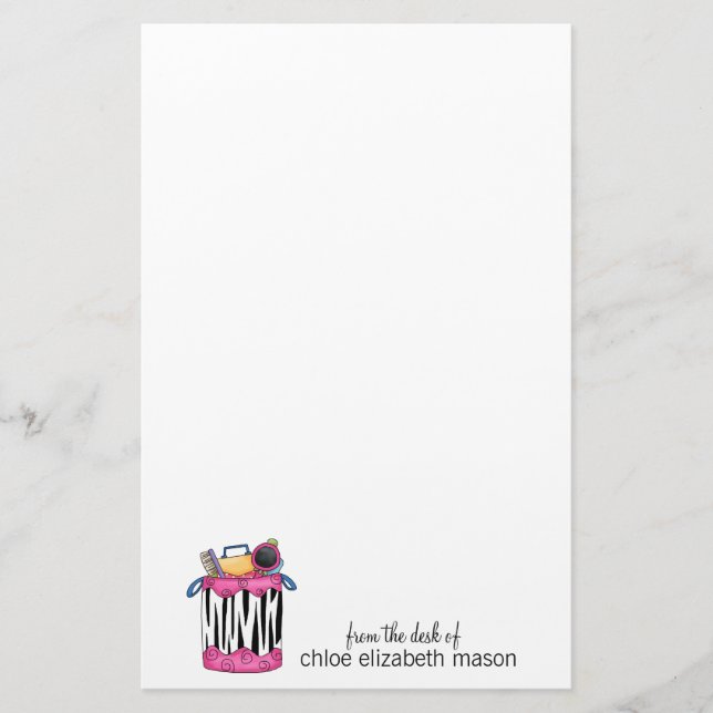 Super Niedlich Girly Stuff Stationery Briefpapier (Vorderseite)