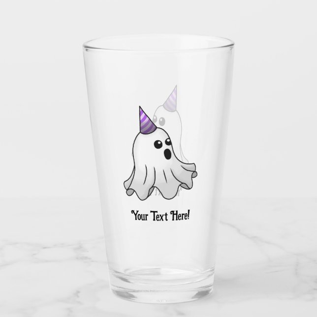 Super Niedlich Halloween Ghost Glas (Vorderseite)