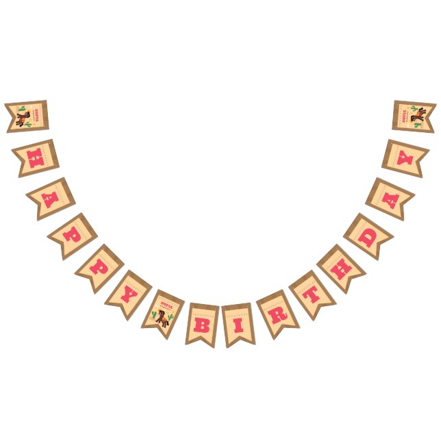 Super Niedlich Horse Birthday Banner (Alle)