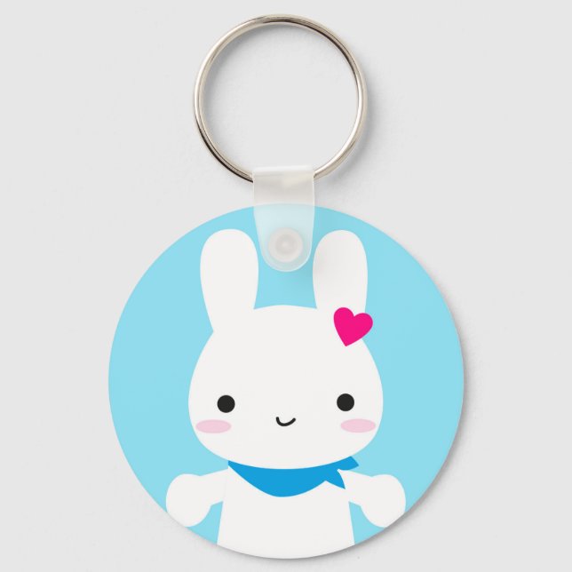 Super Niedlich Kawaii Bunny Schlüsselanhänger (Vorderseite)