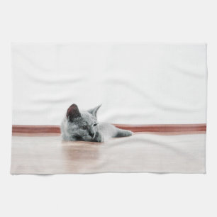 SUPER NIEDLICH Kitten Portrait Foto Handtuch