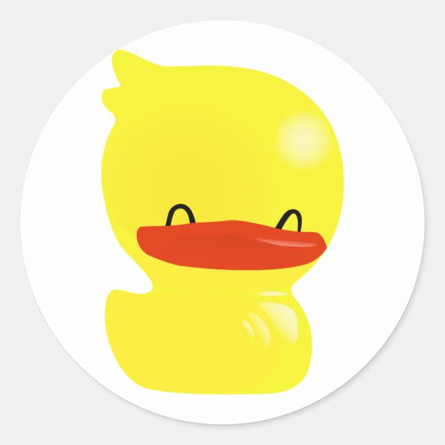 Super Niedlich Lächeln und fröhlicher Ducky Sticke Runder Aufkleber (Vorderseite)