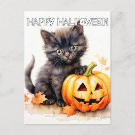 Super Niedlich Little Halloween Kitten Postkarte