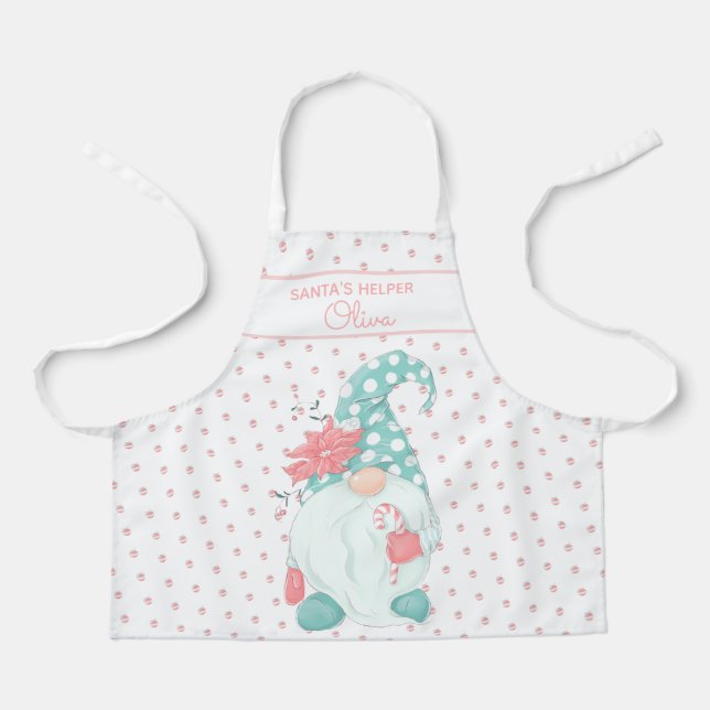 Super Niedlich Santa Helper Christmas Gnome Pastel Schürze (Vorderseite)