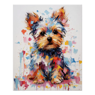 Super Niedlich Yorkshire Terrier Dog Puppy 001 - X Poster