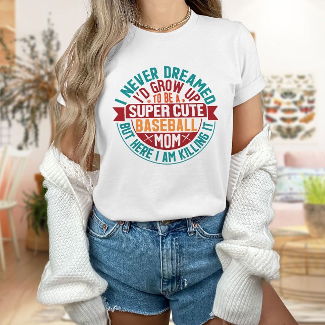 Super Niedliche Baseball-Mama T-Shirt (Von Creator hochgeladen)