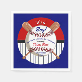 Super Niedliche Baseball Napkins für Babydusche Serviette
