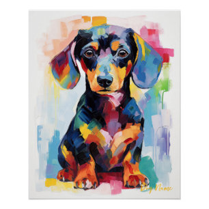 Super Niedliche Dackel Hund Welpe 004 - Xeno Lucil Poster