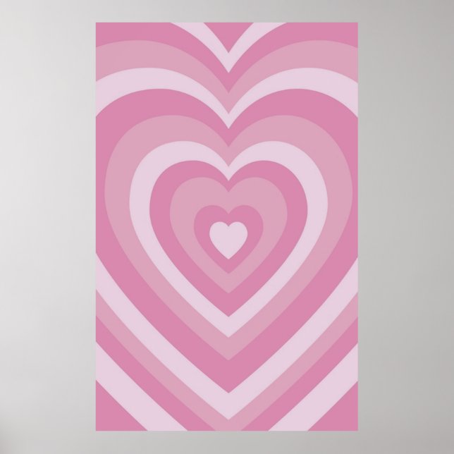 Super Niedliche Pink Powerpuff Girls Liebe Herzstü Poster (Vorne)