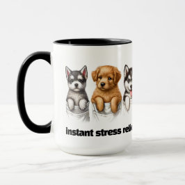 Super Niedliche Taschen voller Welpen Tasse