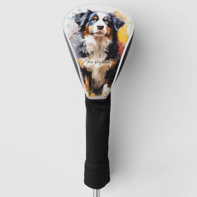 Super Niedlicher Berner Hund Welpe 005 - Xeno L Golf Headcover (Vorderseite)