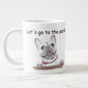 Super Niedlicher Bulldog Lass Zum Park gehen Jumbo-Tasse