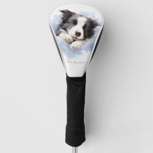 Super niedlicher Engel schlafend Welpe Border Coll Golf Headcover