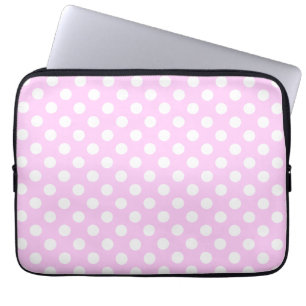 Super Niedlicher Laptop-Schläfenrosa mit Polka Doc Laptopschutzhülle
