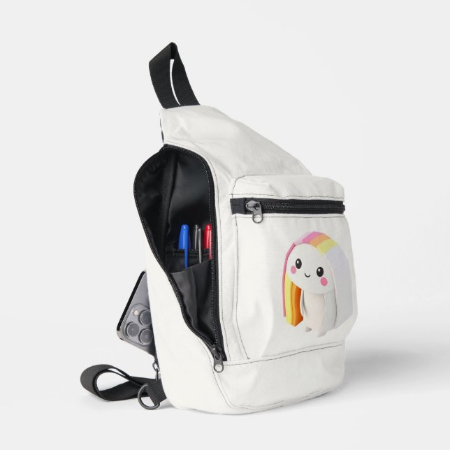 Super niedlicher personalisierter Schnitt Nähbeute Crossbody Bag (Offen)