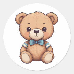 super niedlicher Teddybärchen Runder Aufkleber