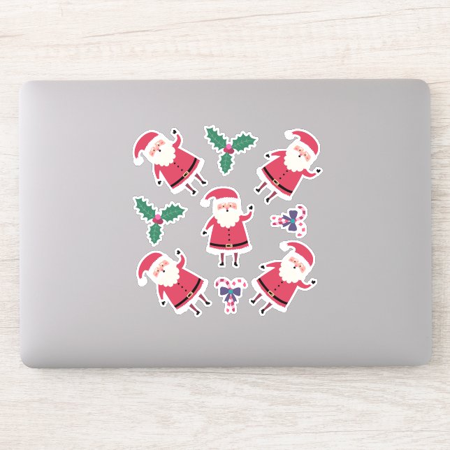 Super niedlicher Weihnachtsmann, Weihnachten Aufkleber (Computer)