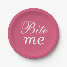 Super Niedliches Bite Me Plate - rosa Pappteller