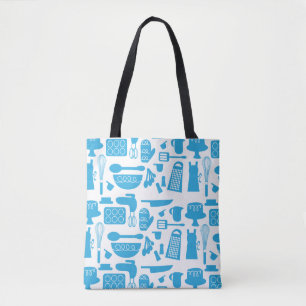 Super niedliches blaues Küchengeschirr Tasche