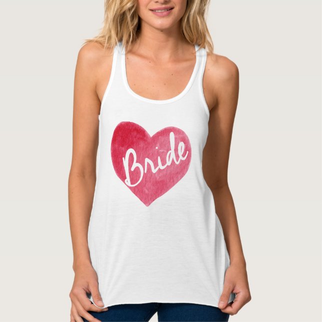 Super niedliches Braut-Herz-T-Shirt Tank Top (Vorderseite)
