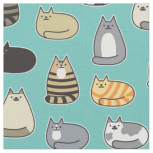 Super Niedliches Katzen Muster, wählen Sie Ihre F Stoff
